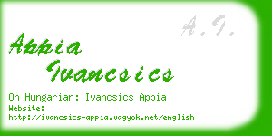 appia ivancsics business card